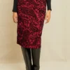 Alice Upcycled Skirt - Bordeaux Floral