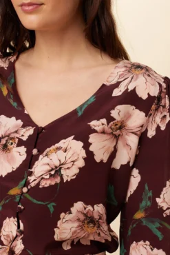 Heidi Washable Silk Blouse - Paysage Sepia -Swish Drape Sales 7904 Heidi Paysage Sepia 4