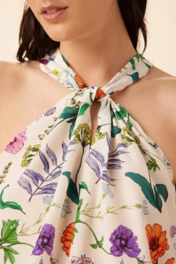 Hayden Washable Silk Blouse - Stella Floral White 8 Hayden Washable Silk Blouse - Stella Floral White -Swish Drape Sales 7934 Hayden Stella White 4