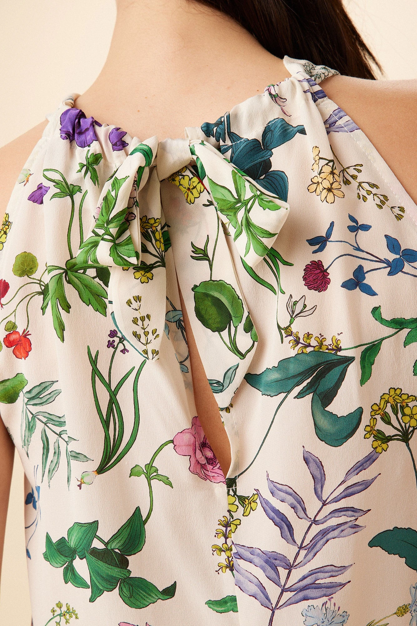 Hayden Washable Silk Blouse - Stella Floral White 5 Hayden Washable Silk Blouse - Stella Floral White - Image 5