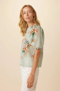 Sylvia Washable Silk Blouse - Cannes Floral -Swish Drape Sales 7935 Sylvia Silk Cannes Floral 2