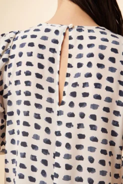 Sylvia Washable Silk Blouse - Squared Up White -Swish Drape Sales 7935 Sylvia Silk Squared Up White 5