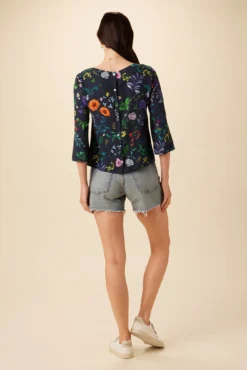Martina Ecovero Blouse - Stella Floral Navy -Swish Drape Sales 7936 Martina Stella Navy 3