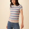 Rosario Sweater Tee - Multi Stripe