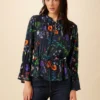 Paige Ecovero Blouse - Stella Floral Navy