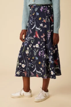 Blaze Ecovero Skirt - Gemini Navy -Swish Drape Sales 7969 Blaze Viscose Gemini Navy 2