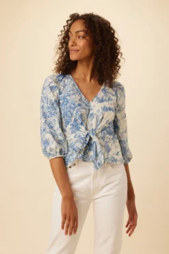 Annika Organic Cotton Blouse - Cotswolds