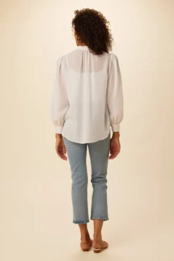 Charlotte Tencel Blouse - White -Swish Drape Sales 7975 Charlotte White 3