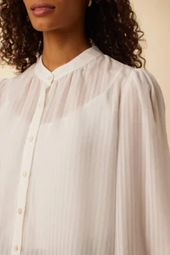 Charlotte Tencel Blouse - White -Swish Drape Sales 7975 Charlotte White 4