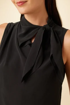 Leyna Washable Silk Blouse - Black -Swish Drape Sales 7983 Leyna Black 4
