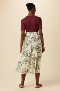 Flora Washable Silk Wrap Skirt - Silverwood Floral -Swish Drape Sales 8327 Flora Silverwood Floral 3