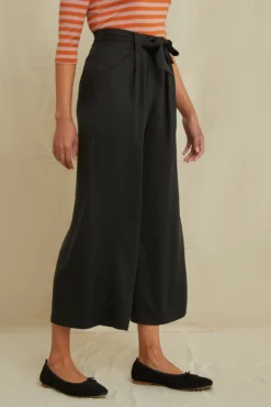 Eldora Wide Leg Pant -Swish Drape Sales 9360EldoraTencelBlack 7610 web
