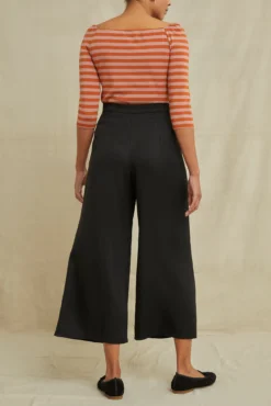 Eldora Wide Leg Pant -Swish Drape Sales 9360EldoraTencelBlack 7634 web