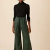 Eldora Tencel Wide Leg Pant - Darkest Spruce