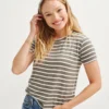 Berkeley Dream Knit Tee - Harbor Vetiver Stripe