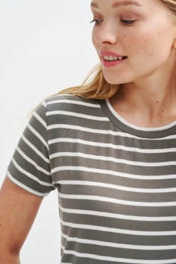 Berkeley Dream Knit Tee - Harbor Vetiver Stripe -Swish Drape Sales 9493 Berkeley Harbor Stripe Vetiver 0781 web ad66fb46 ec01 4dca 886a 8dff1ed4b349