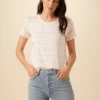 Berkeley Dream Knit Tee - Havana Stripe Rose