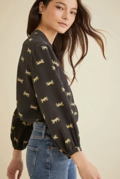 Endora Washable Silk Blouse - Jaguar -Swish Drape Sales 9603 Endora Jaguar 1655 web 6fc7a9dd 043e 47f3 8f95 a7ce2b97a945