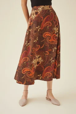 Blaze Washable Silk Skirt - Paisley