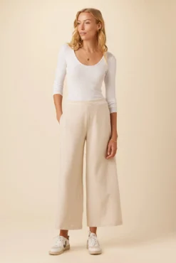 Eugenia Nouveau Fleece Pant - Brushed Oatmeal -Swish Drape Sales 9730 Eugenia Brushed Oatmeal 4