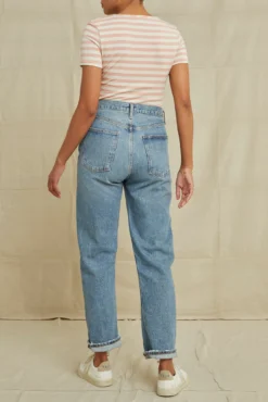 Cara Reverie Knit Tee - Rose And Ivory -Swish Drape Sales 9818CaraParisStripeRoseIvory 7077 web