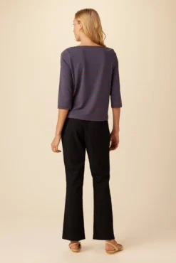 Cecelia Reverie Knit Tee - Maple Azure Stripe -Swish Drape Sales 9819 Cecelia Paris Stripe Maple Azure 3