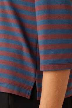 Cecelia Reverie Knit Tee - Maple Azure Stripe -Swish Drape Sales 9819 Cecelia Paris Stripe Maple Azure 4