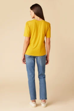 Odilia Reverie Slub Tee - Sunflower -Swish Drape Sales 9828 Odilia Slub Sunflower 3