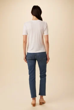 Odilia Reverie Slub Tee - White -Swish Drape Sales 9828 Odilia Slub White 3