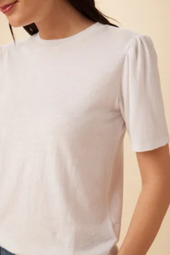 Odilia Reverie Slub Tee - White -Swish Drape Sales 9828 Odilia Slub White 4