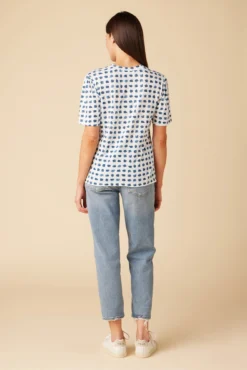 Odilia Reverie Slub Tee - Squared Up White -Swish Drape Sales 9828 Odilia Squared Up White 3