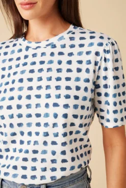 Odilia Reverie Slub Tee - Squared Up White -Swish Drape Sales 9828 Odilia Squared Up White 4