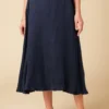 Blaze Cottonseed Cupro Skirt - Navy
