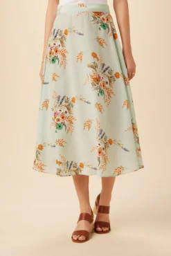 Blaze Washable Silk Skirt - Cannes Floral