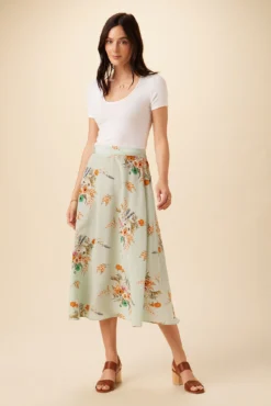 Blaze Washable Silk Skirt - Cannes Floral -Swish Drape Sales 9838 Blaze Cannes Floral 5