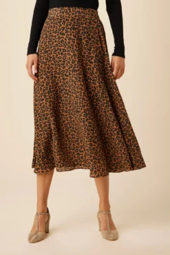 Blaze Washable Silk Skirt - Caramel Sauvage