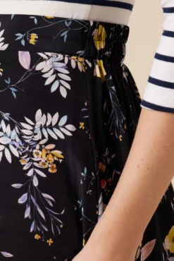 Blaze Washable Silk Skirt - French Jardin Black -Swish Drape Sales 9838 Blaze French Jardin Black 5