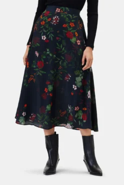 Blaze Washable Silk Skirt - Osaka Floral