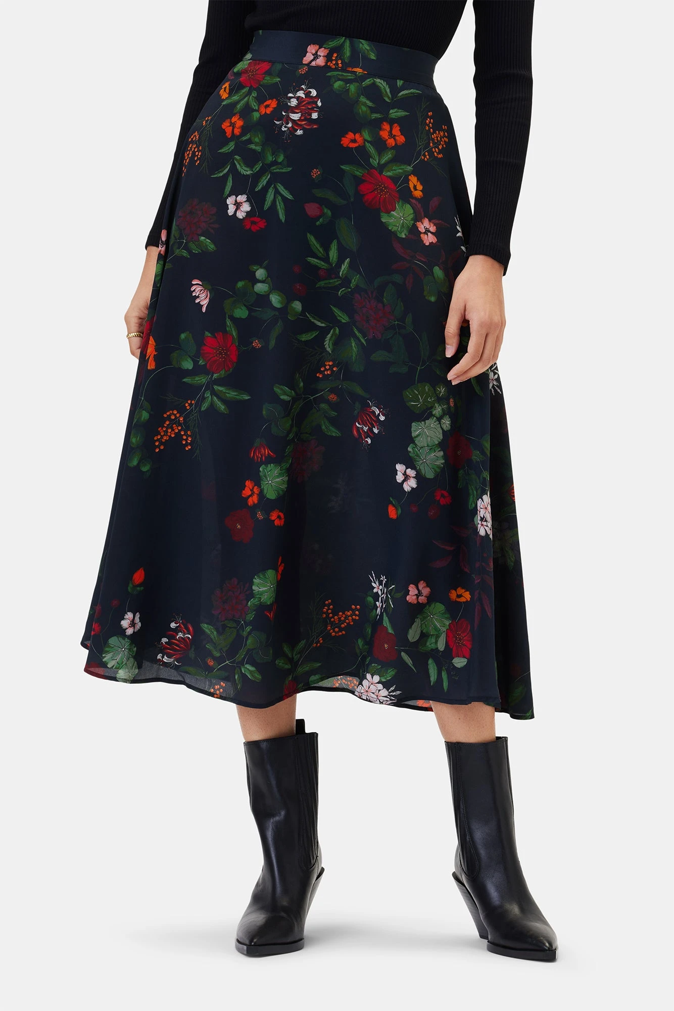 Blaze Washable Silk Skirt - Osaka Floral 1 Blaze Washable Silk Skirt - Osaka Floral