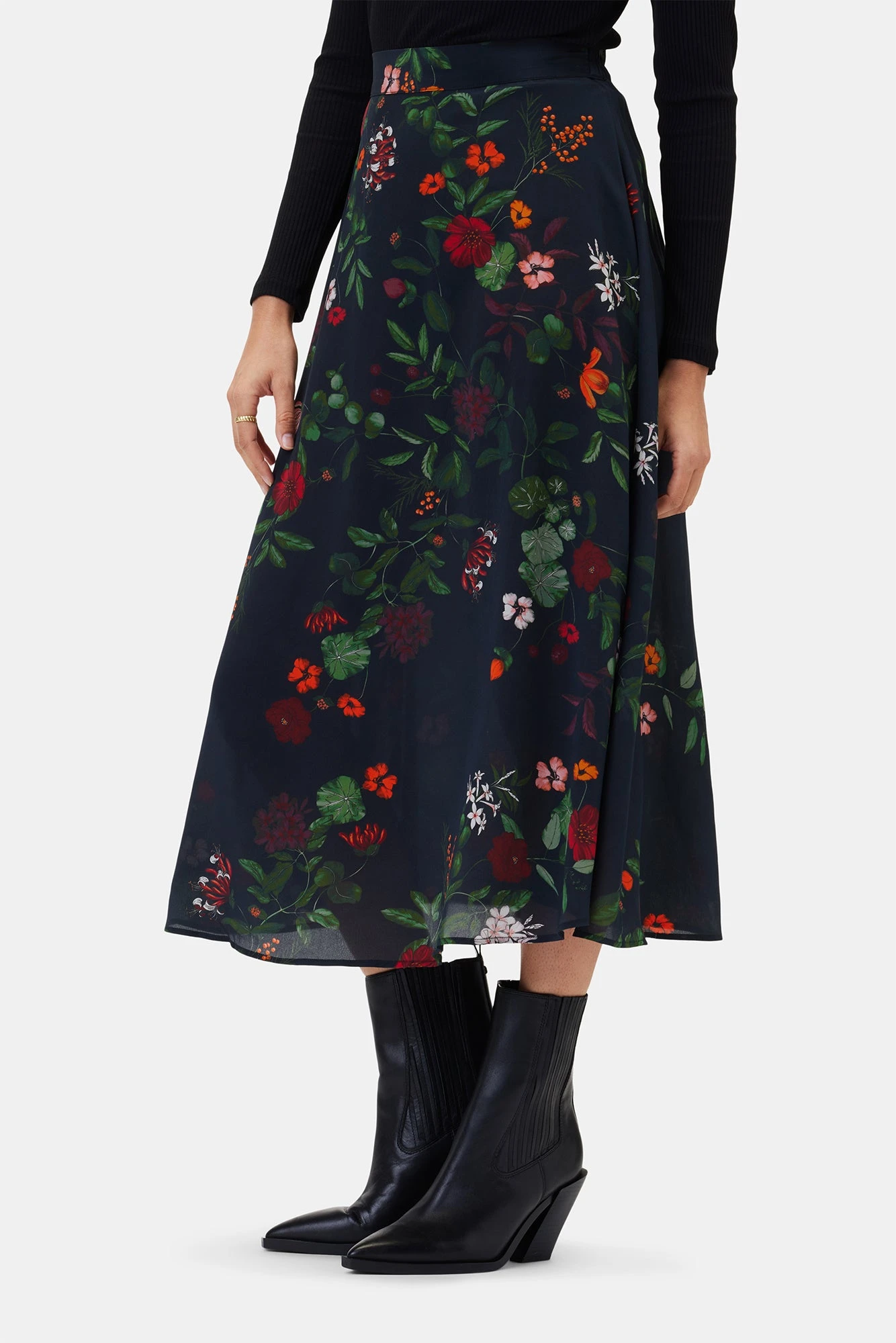 Blaze Washable Silk Skirt - Osaka Floral 3 Blaze Washable Silk Skirt - Osaka Floral - Image 3