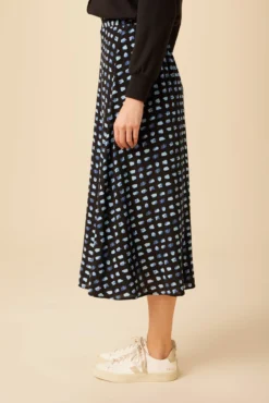 Blaze Washable Silk Skirt - Squared Up Black -Swish Drape Sales 9838 Blaze Squared Up Black 2