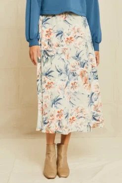 Blaze Washable Silk Skirt - Paulette Floral