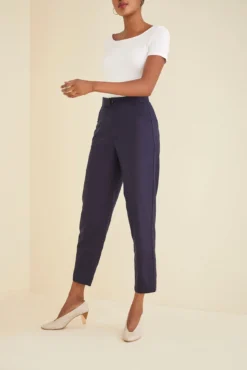 Dava Silk Noil Pants - Navy - ReAmour -Swish Drape Sales Dava Pant 2391 web 0cbc32a1 427c 49c2 8ea0 f06b3f253227