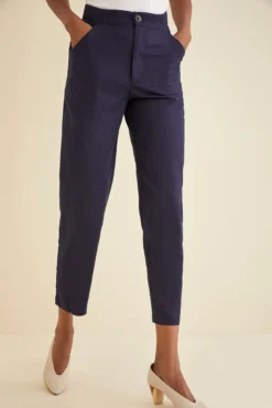 Dava Silk Noil Pants - Navy - ReAmour -Swish Drape Sales Dava Pant 2429 web f23f87b4 5289 45ef 9079 a605ccfd5657