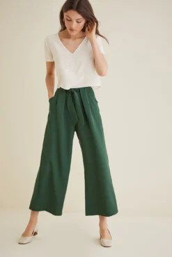 Eldora Wide Leg Pant -Swish Drape Sales Eldora Green 0037 web