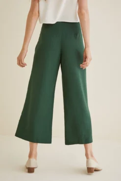 Eldora Wide Leg Pant -Swish Drape Sales Eldora Green 0062 web