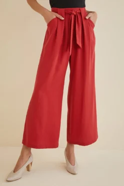 Eldora Wide Leg Pant -Swish Drape Sales Eldora Red 2092 web
