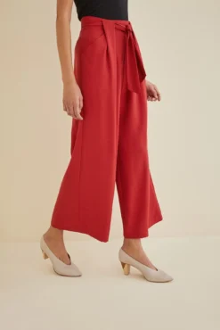 Eldora Wide Leg Pant -Swish Drape Sales Eldora Red 2102 web