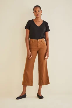 Annabelle Wide Leg Cropped Pant - Tobacco -Swish Drape Sales LEVEL 99 Annabelle Wide Leg Crop Tobacco 1323 web 6c06bd02 532b 45dd bfca d46a45a1bb9f