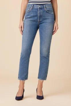 AGOLDE Riley High Rise Straight Crop Jean - Collective